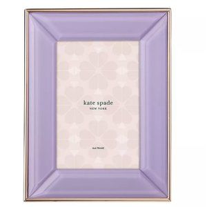 kate spade Charles Street 4" x 6" Lilac Purple Gold Photo Picture Frame nwt